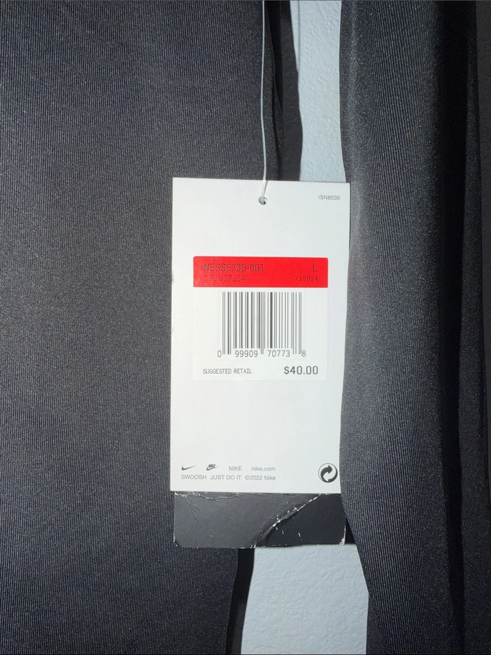 Nike Black Long-Sleeve Crew with White Swoosh